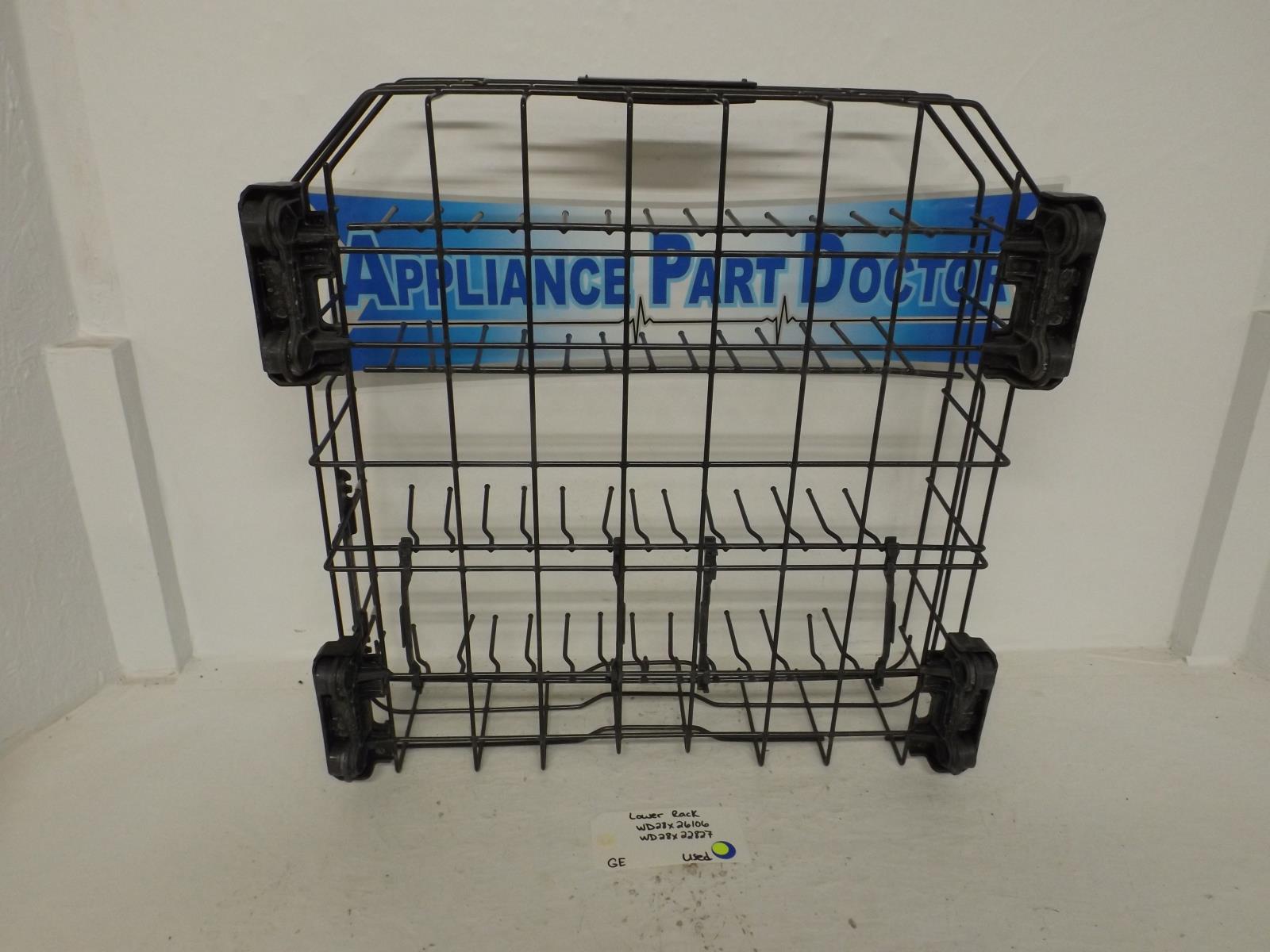 GE Dishwasher WD28X26106 WD28X22827 Lower Rack Used GE Dishwasher WD28X26106 WD28X22827 Lower Rack Used